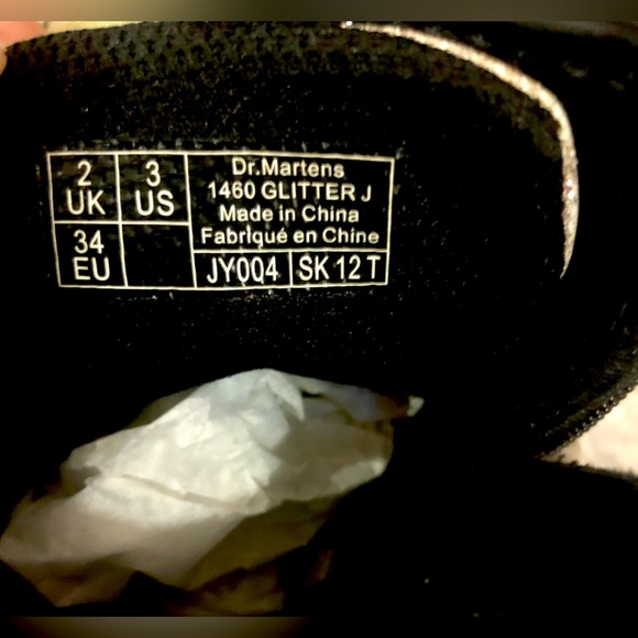 🎉HP🎉Dr. Martens🔥1460 Glitter Lace & Zipper Up Boots🔥 - Picture 8 of 16